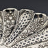 1895 British antique sterling silver shell dish with legs 238g James Dixon